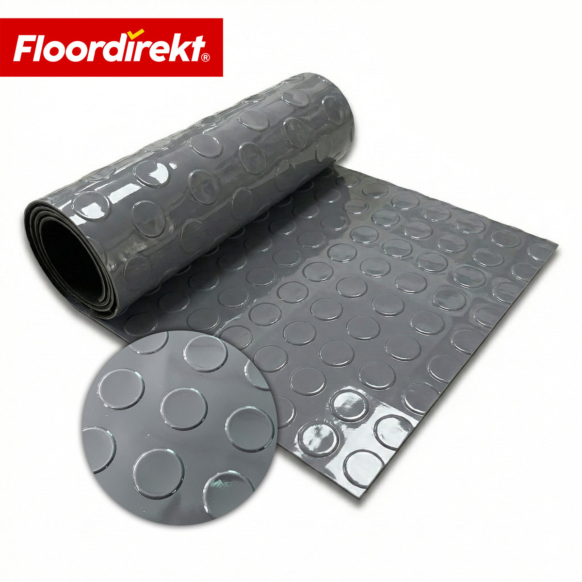 PVC-revêtement de sol | Coin Mirror | Aspect coin à pastilles plates | Antidérapant & facile d’entretien | Au mètre / découpe sur mesure | Largeur 110 cm