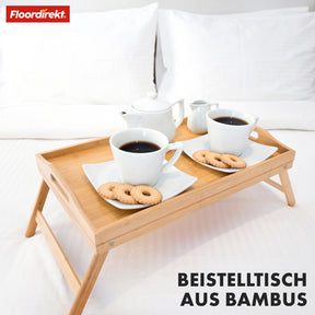 Plateau de lit en bambou avec pieds pliables | Utah | Pratique, élégant et durable