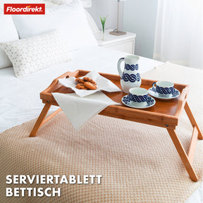 Plateau de lit en bambou avec pieds pliables | Utah | Pratique, élégant et durable