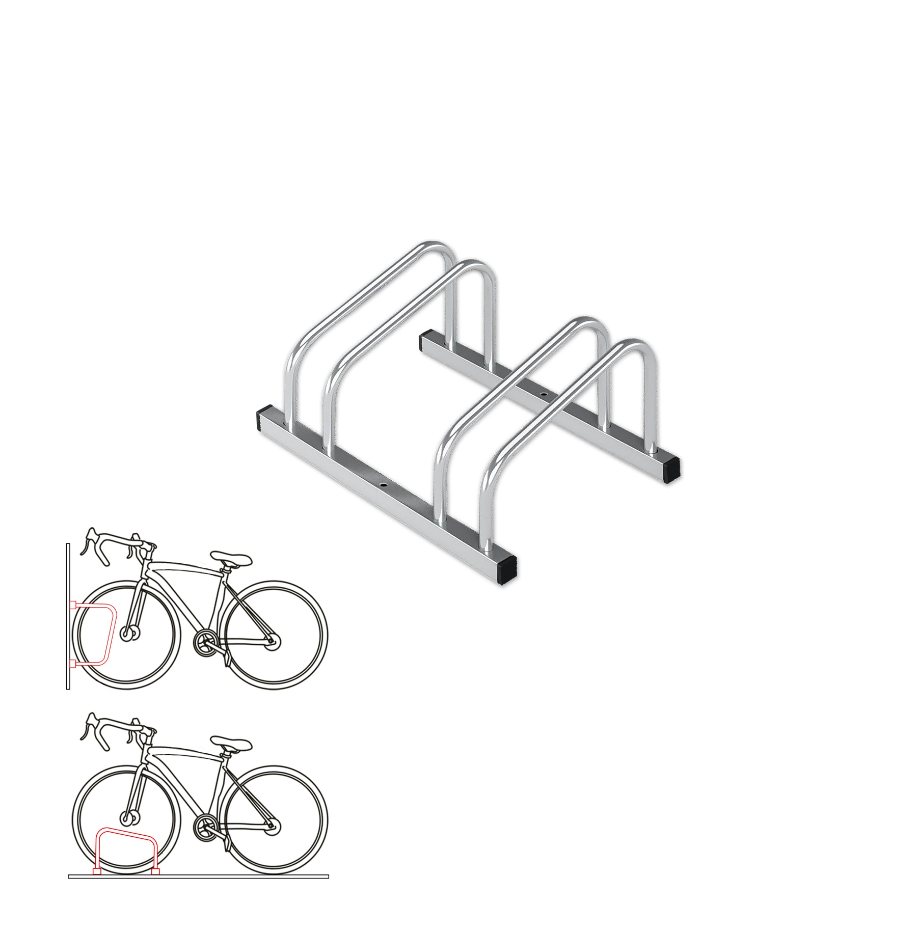 F1_fd-30705 | Argent | Pour 2 vélos