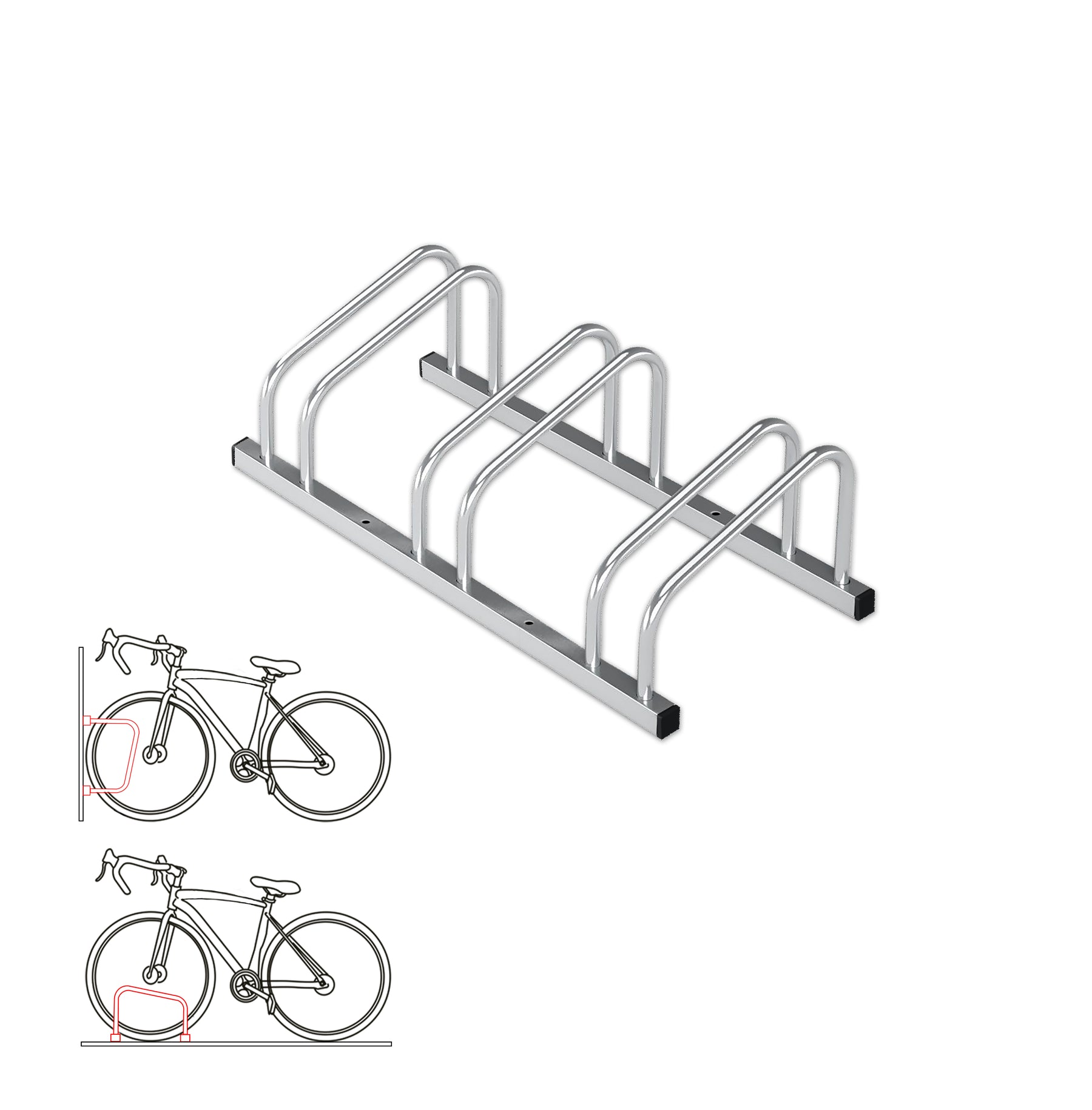 F1_fd-30706 | Argent | Pour 3 vélos