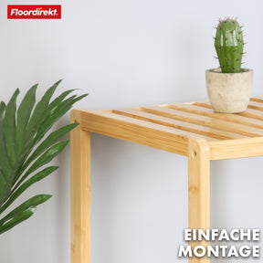 Étagère sur pied en bambou | Lowa | Idéale pour disposer vos accessoires de manière créative | Disponible en 3 tailles