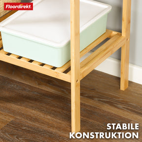 Étagère sur pied en bambou | Lowa | Idéale pour disposer vos accessoires de manière créative | Disponible en 3 tailles