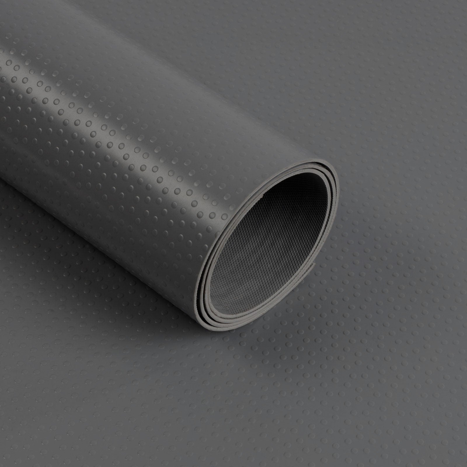 Revêtement de sol en PVC | Dots | Gris foncé | Antidérapant, résistant à l'abrasion et facile d'entretien | Épaisseur : 2 mm