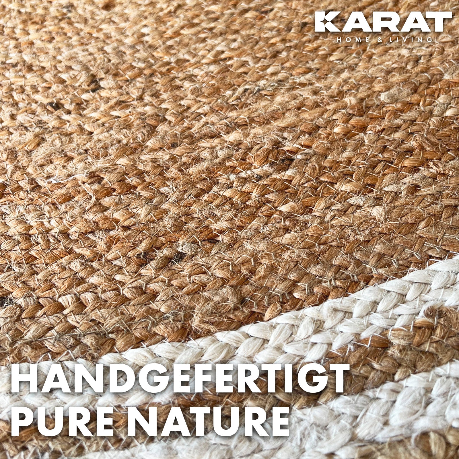 Tapis en jute Mumbai | Rond | Tissé à la main | En fibres naturelles | Différentes tailles