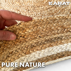 Tapis en jute Mumbai | Rond | Tissé à la main | En fibres naturelles | Différentes tailles