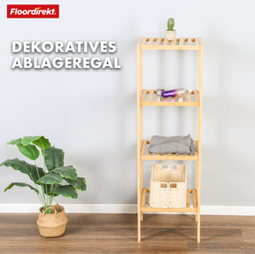 Étagère sur pied en bambou | Lowa | Idéale pour disposer vos accessoires de manière créative | Disponible en 3 tailles