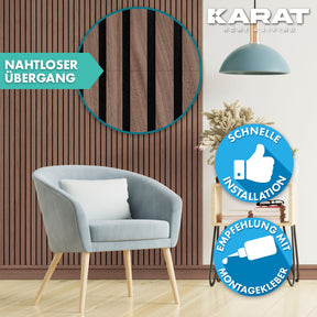Panneaux acoustiques imitation bois | Design intemporel pour une acoustique agréable dans la pièce | Disponible en 3 designs et 2 tailles