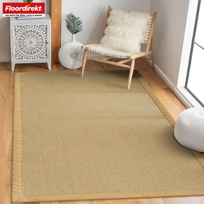 Tapis de Sisal | Bombay | Avec dos antidérapant & bordure en coton | Dans de nombreuses tailles
