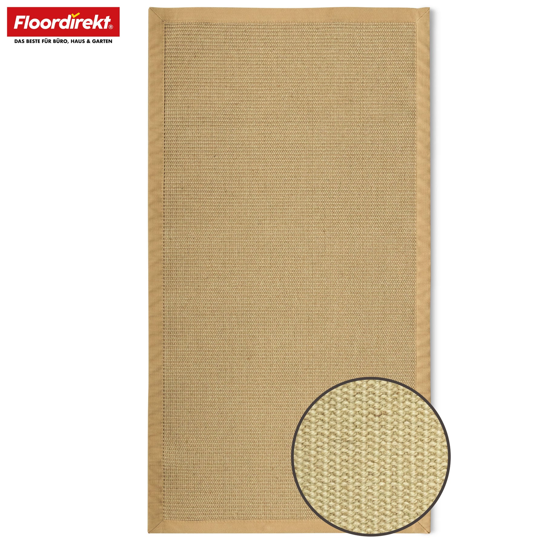 Tapis de Sisal | Bombay | Avec dos antidérapant & bordure en coton | Dans de nombreuses tailles