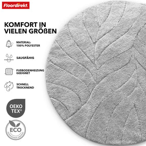 Tapis de bain | Maris | Tapis de bain rond | Microfibre douce, antidérapante & adaptée au chauffage au sol