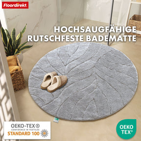 Tapis de bain | Maris | Tapis de bain rond | Microfibre douce, antidérapante & adaptée au chauffage au sol