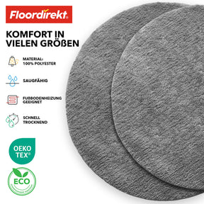 Tapis de bain | Sky | Tapis de bain rond | Confort dense et moelleux pour votre maison