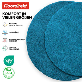 Tapis de bain | Sky | Tapis de bain rond | Confort dense et moelleux pour votre maison