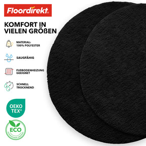 Tapis de bain | Sky | Tapis de bain rond | Confort dense et moelleux pour votre maison