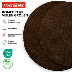 Tapis de bain | Sky | Tapis de bain rond | Confort dense et moelleux pour votre maison