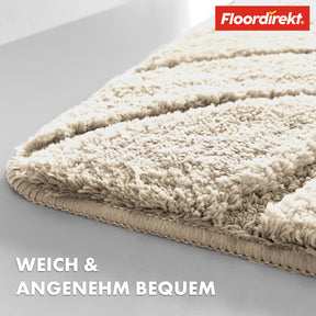 Tapis de bain | Maris | Tapis de bain moelleux avec structure en feuilles | Disponible en différentes couleurs et tailles