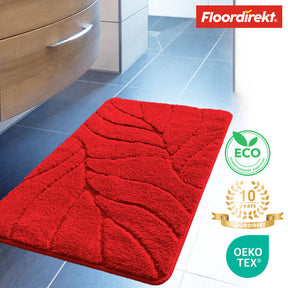 Tapis de bain | Maris | Tapis de bain moelleux avec structure en feuilles | Disponible en différentes couleurs et tailles