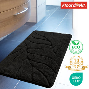 Tapis de bain | Maris | Tapis de bain moelleux avec structure en feuilles | Disponible en différentes couleurs et tailles