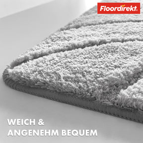 Tapis de bain | Maris | Tapis de bain moelleux avec structure en feuilles | Disponible en différentes couleurs et tailles