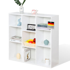 Bibliothèque | Arkansas | Étagère sur pied en MDF blanc avec 5-9 compartiments pour livres et accessoires de maison