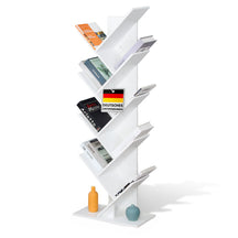 Bibliothèque | Louisiana | Étagère sur pied en forme d'arbre en blanc avec 5 ou 9 étages en bois
