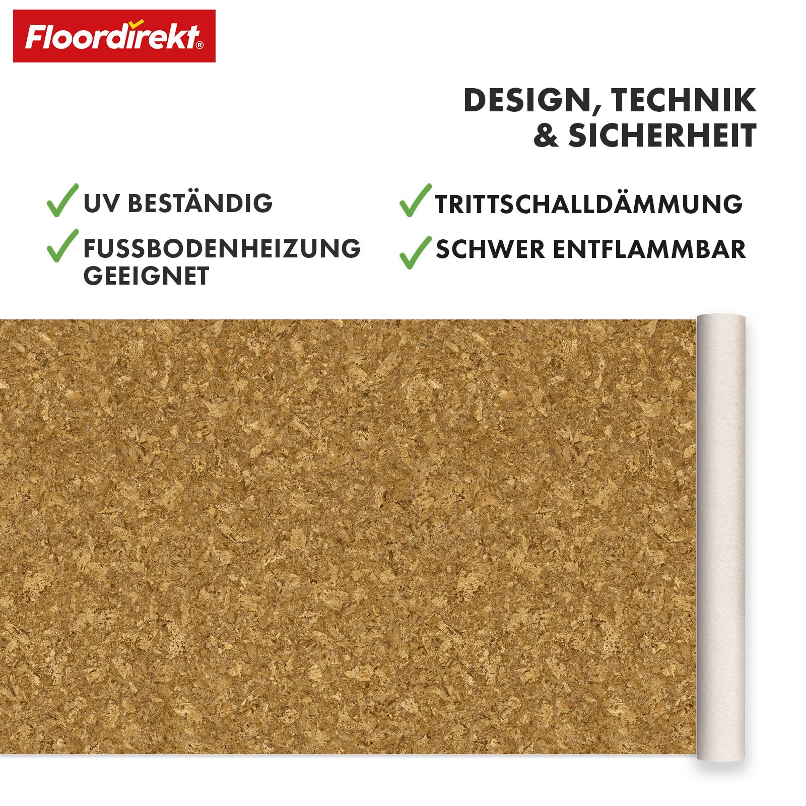 Revêtement CV | Kyara 620M | Revêtement vinyle robuste avec aspect liège naturel et absorption acoustique
