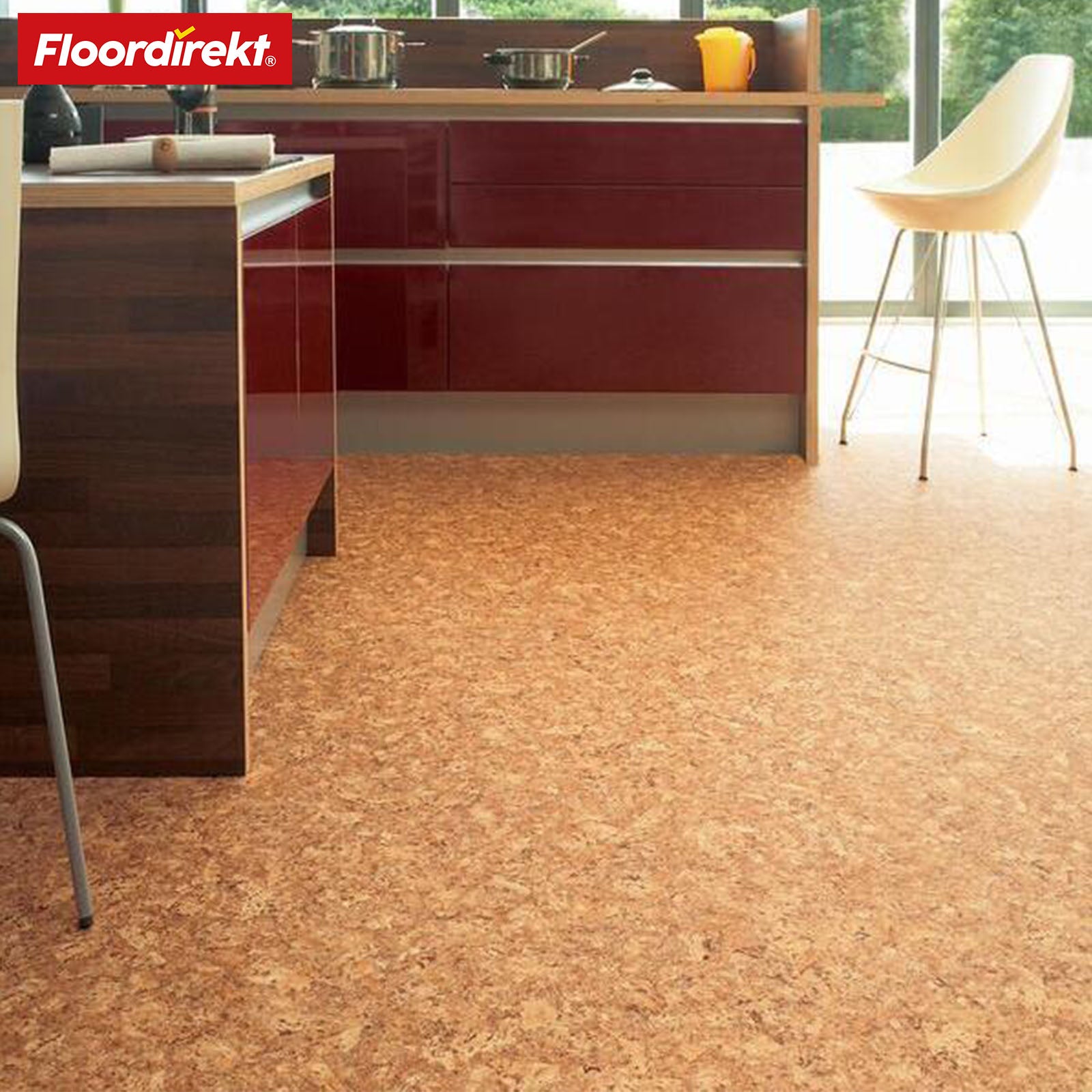 Revêtement CV | Kyara 620M | Revêtement vinyle robuste avec aspect liège naturel et absorption acoustique