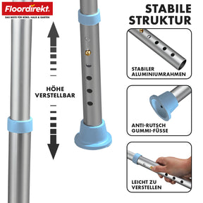 Tabouret de douche | Pedro | Tabouret pivotant réglable en hauteur 360° jusqu’à 150 kg