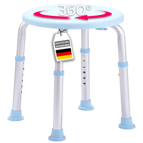 Tabouret de douche | Pedro | Tabouret pivotant réglable en hauteur 360° jusqu’à 150 kg