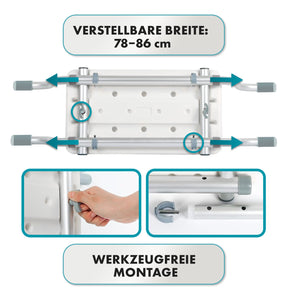 Siège de baignoire | Levi | Siège de bain réglable jusqu’à 150 kg en aluminium