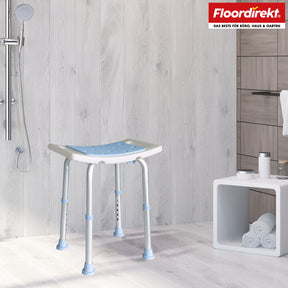 Tabouret de douche | Nora | Tabouret de salle de bain réglable en hauteur, antidérapant, supporte jusqu’à 136 kg