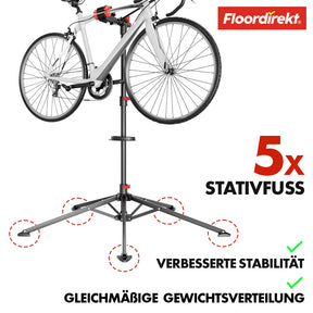 Béquille de montage pour vélo | Lois | Réglable en hauteur et adaptable individuellement | Capacité de charge jusqu'à 30 kg