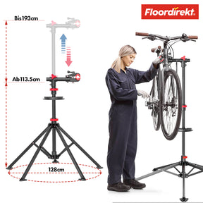 Béquille de montage pour vélo | Lois | Réglable en hauteur et adaptable individuellement | Capacité de charge jusqu'à 30 kg