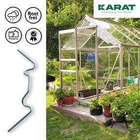 Agrafes de serre | Skava | Agrafes de montage pour l'horticulture | Set de 100 pièces | 9,5 x 3 cm