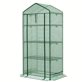 Serre | Bloom | Serre résistante aux intempéries avec cadre en acier robuste | Maison de plantes compacte avec 2, 3 ou 4 niveaux de rangement au choix