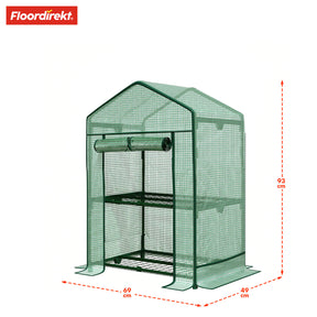 Serre | Bloom | Serre résistante aux intempéries avec cadre en acier robuste | Maison de plantes compacte avec 2, 3 ou 4 niveaux de rangement au choix