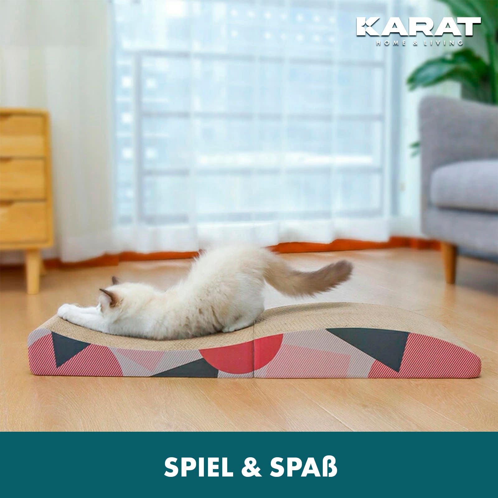 Griffoir en carton pour chats | Meuble griffoir en carton de qualité | Griffoir en trois versions