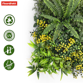 Mur végétal | Multiéléments | Oasis de verdure polyvalente et facile d'entretien pour votre aménagement intérieur | 50 x 50 cm