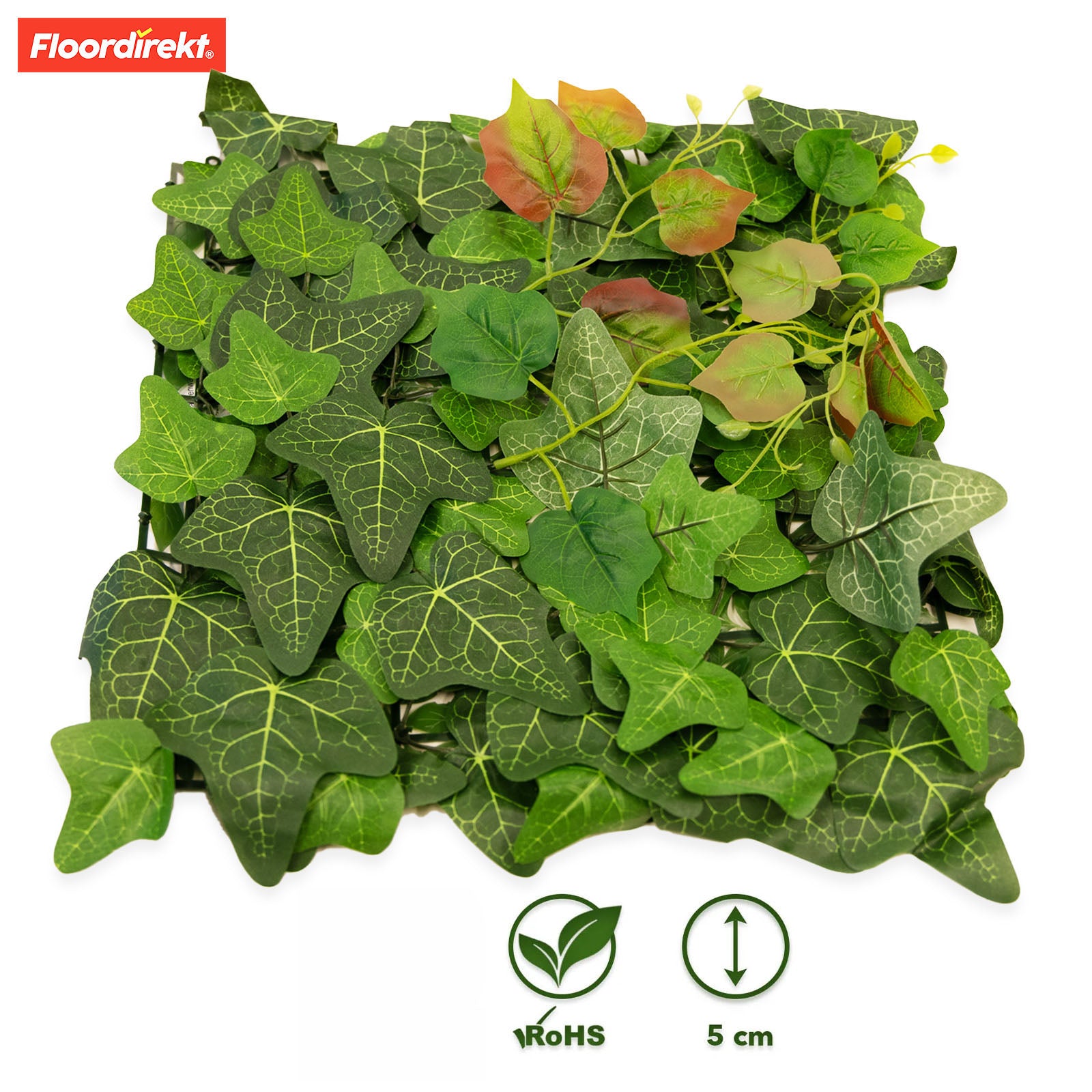 Mur végétal | Ivy | Plante artificielle durable avec feuilles de lierre pour une décoration intérieure moderne | 33 x 33 cm