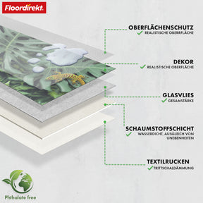 Revêtement de sol CV 3D | Eldorado | Motif animal et végétal tropical pour des pièces pleines de style