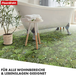 Revêtement de sol CV 3D | Eldorado | Motif animal et végétal tropical pour des pièces pleines de style