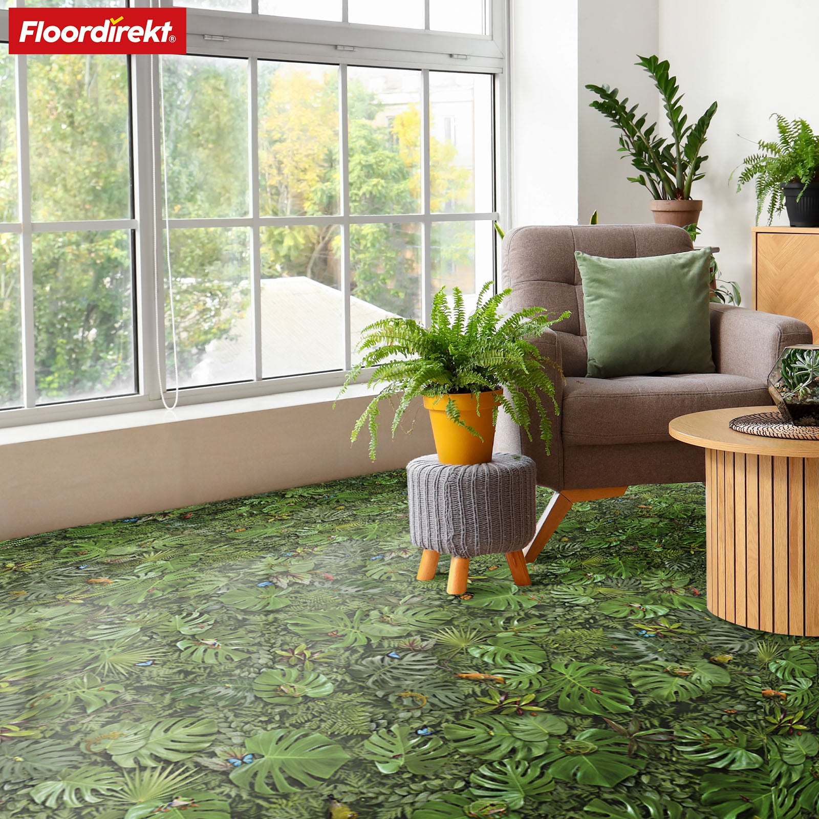 Revêtement de sol CV 3D | Eldorado | Motif animal et végétal tropical pour des pièces pleines de style