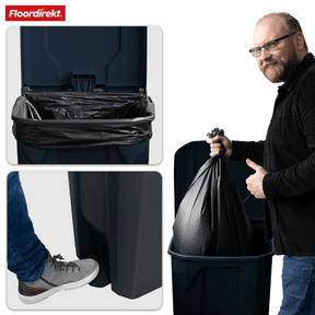 Poubelle | Olaf | Poubelle Step-On robuste | Pour la maison, le bureau & le commerce | Différentes couleurs & tailles