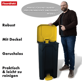 Poubelle | Olaf | Poubelle Step-On robuste | Pour la maison, le bureau & le commerce | Différentes couleurs & tailles