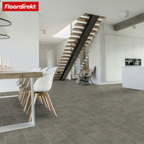 Revêtement de sol CV | Kent 968M | Sol vinyle résistant à l'aspect réaliste de carreaux de pierre pour la cuisine, la salle de bain & le salon