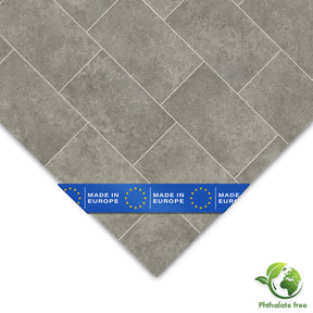 Revêtement de sol CV | Kent 968M | Sol vinyle résistant à l'aspect réaliste de carreaux de pierre pour la cuisine, la salle de bain & le salon