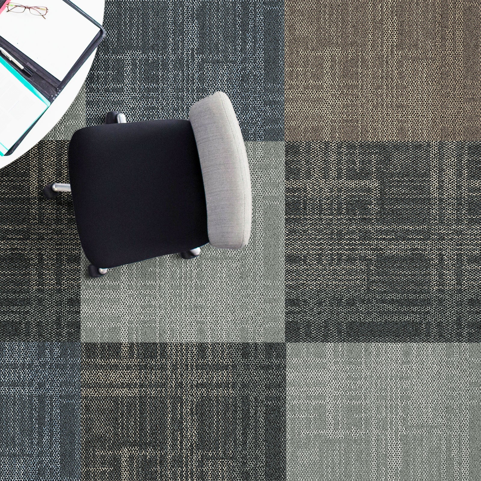 Dalles de moquette | Luzern | 50 x 50 cm | Confortable, insonorisant & adapté au chauffage au sol | Disponible en 4 couleurs