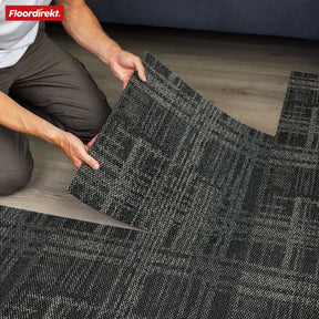 Dalles de moquette | Luzern | 50 x 50 cm | Confortable, insonorisant & adapté au chauffage au sol | Disponible en 4 couleurs