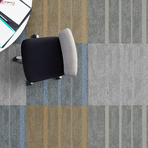 Dalles de moquette | Zürich | 50 x 50 cm | Idéal pour le bureau et la maison | Dalles design de haute qualité en 4 couleurs